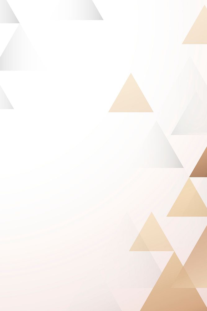 Gold triangles background, geometric border, business design psd 