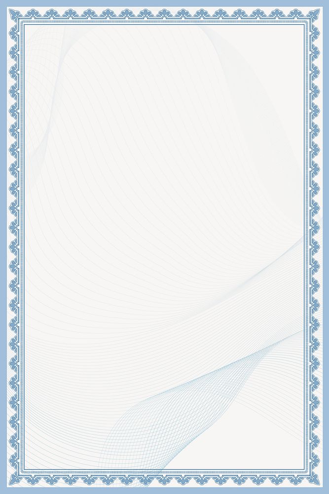 Blue frame background, vintage flower design vector