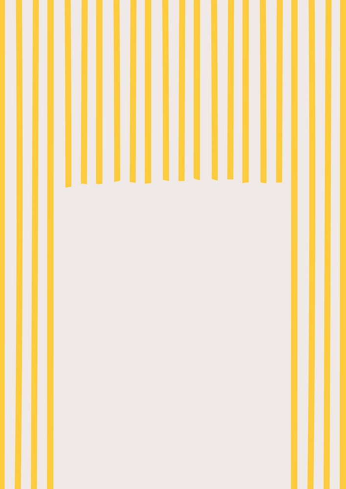 Spaghetti striped frame background in yellow doodle style