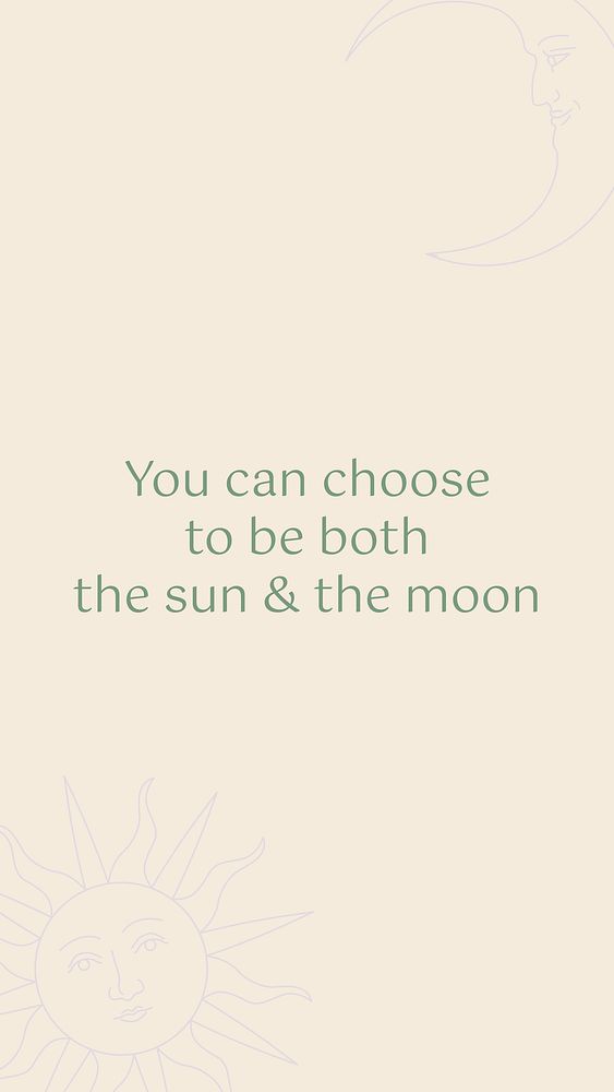 Inspirational quote instagram story template, minimal graphic vector