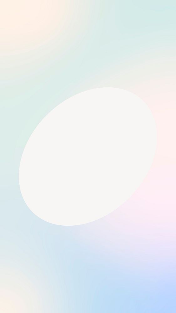 Pastel gradient oval frame, geometric design vector