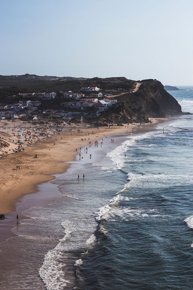 Praia do Monte Clérigo, Aljezur, Portugal. Original public domain image from Wikimedia Commons
