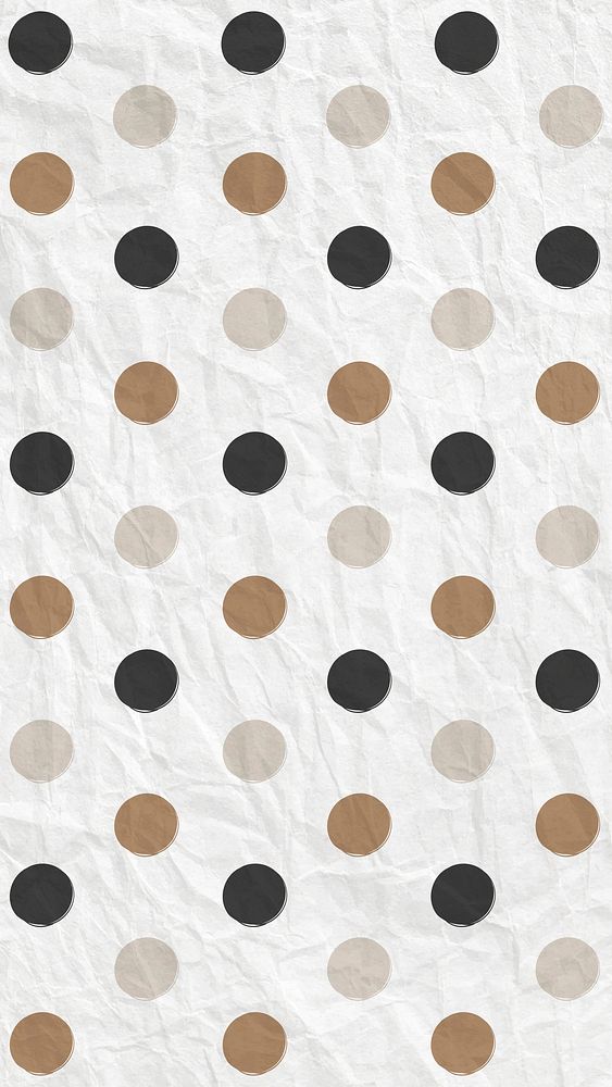 Polka dot pattern vector mobile wallpaper