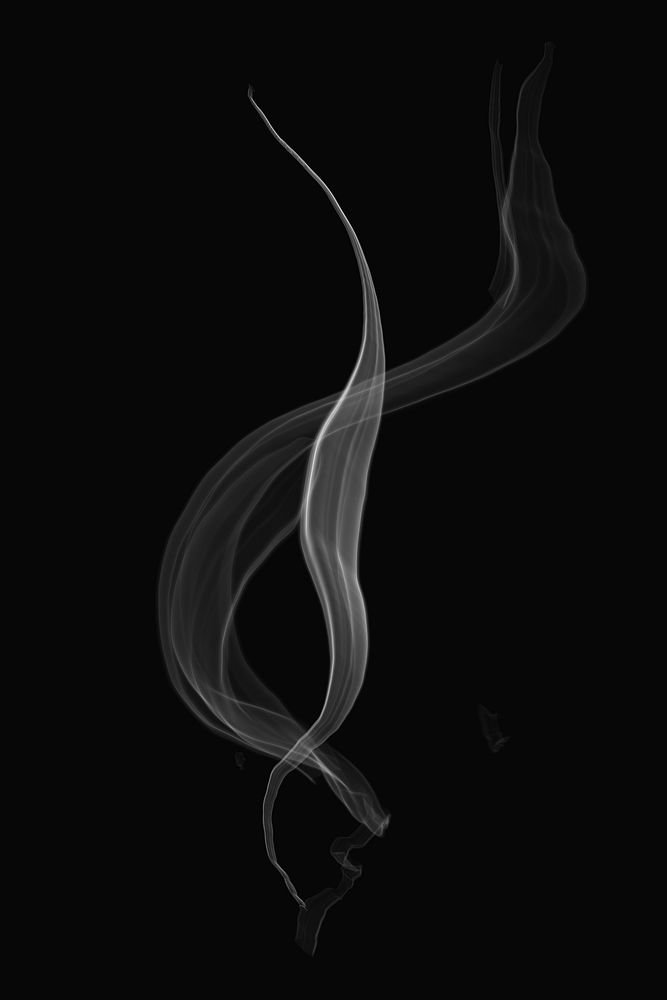 Realistic smoke element psd in black background