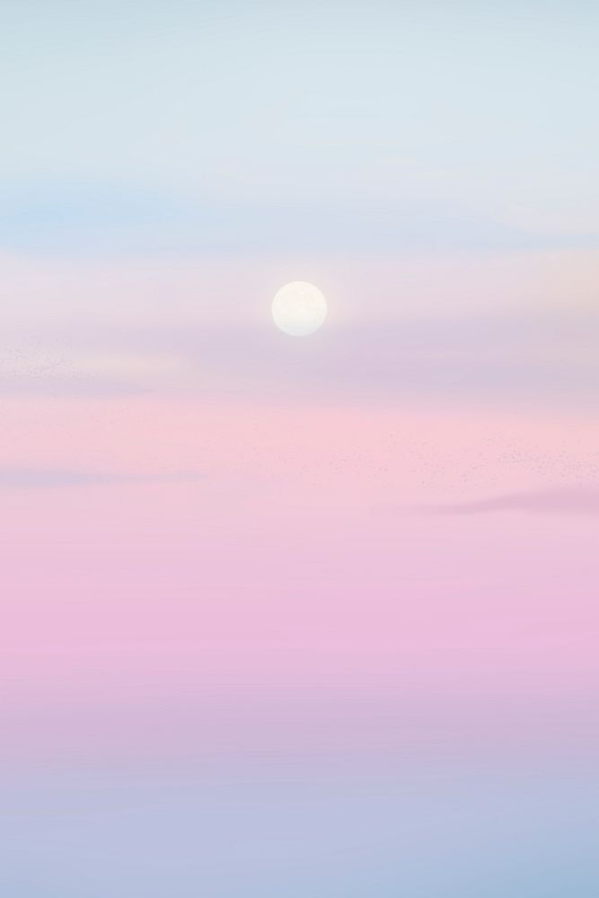 Sunset background on pastel sky