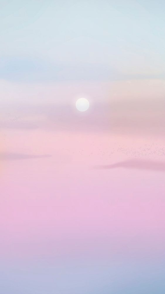 Sunset background vector on pastel sky