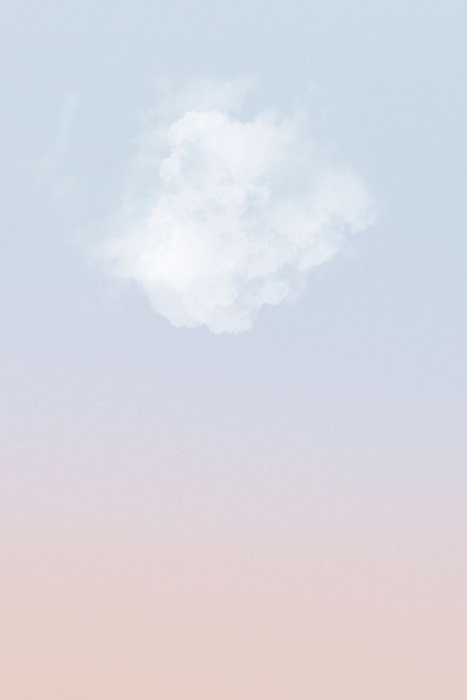 Aesthetic white cloud background for social media post