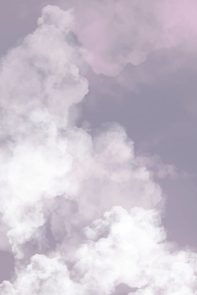 Sky background vector with white cloud