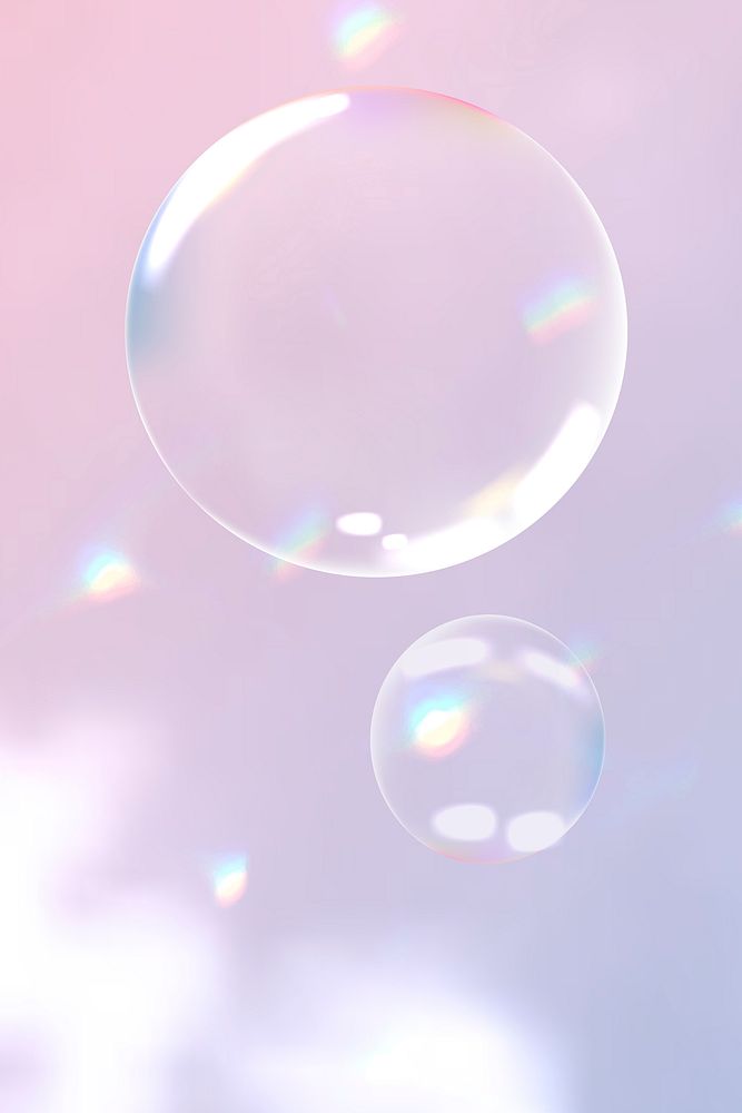 Clear bubbles vector aesthetic background | Premium Vector - rawpixel