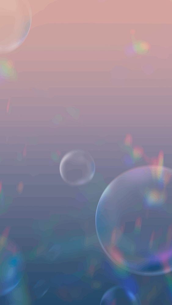 Clear bubbles vector aesthetic background