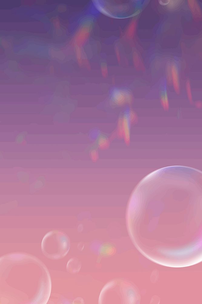 Clear bubbles vector aesthetic background