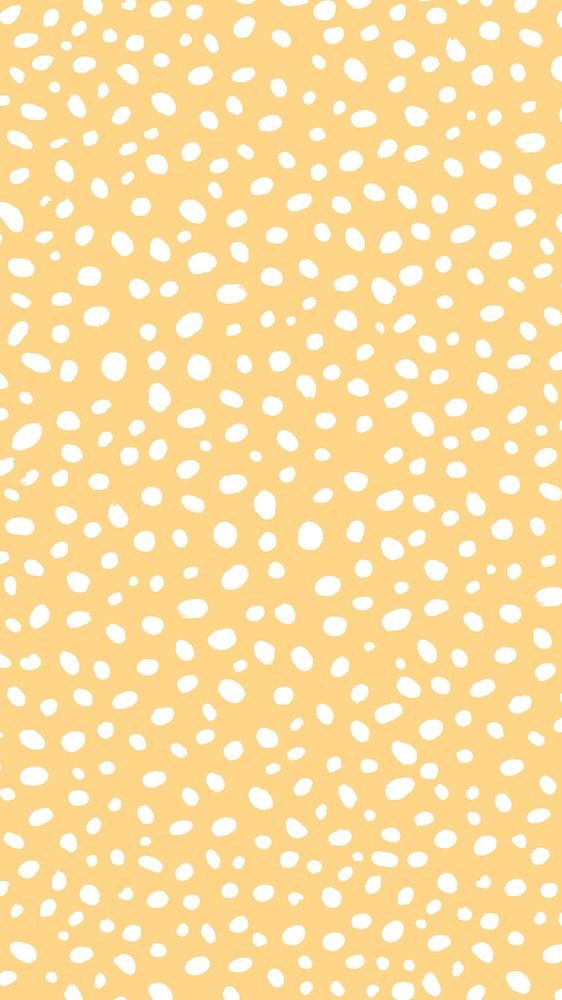 Yellow background psd with white dot patterns