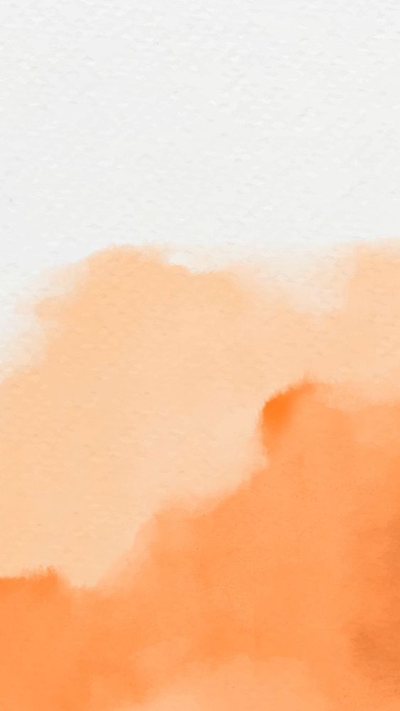Watercolor background vector in orange abstract style