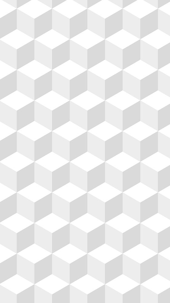 Geometric background psd in white cube patterns