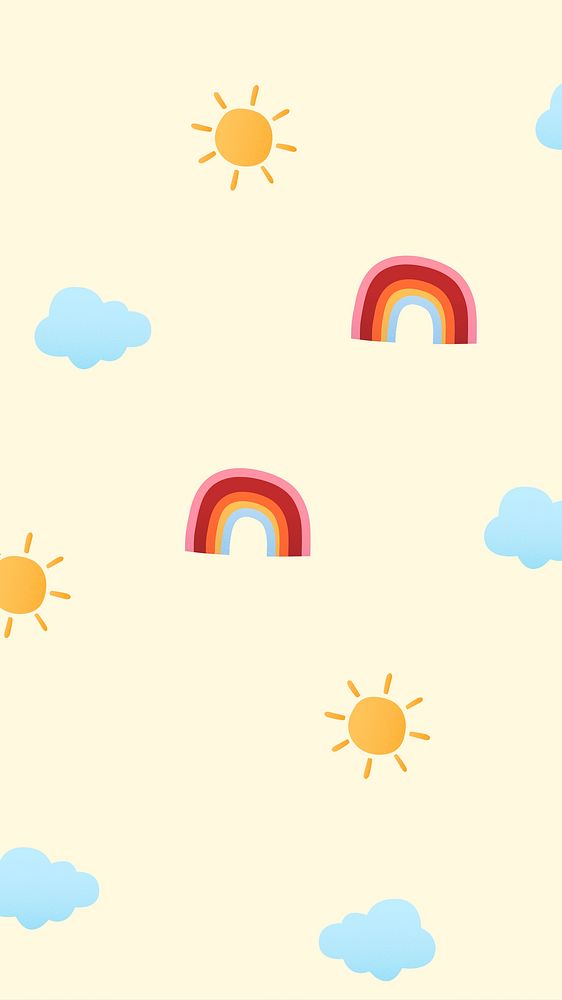 iPhone wallpaper, cute weather pattern weather psd