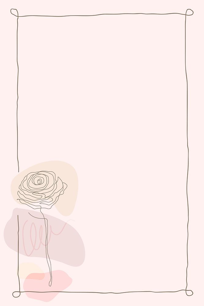 Rose frame psd background pink 