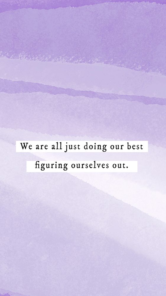 Watercolor instagram story template vector, inspirational quote watercolor purple background
