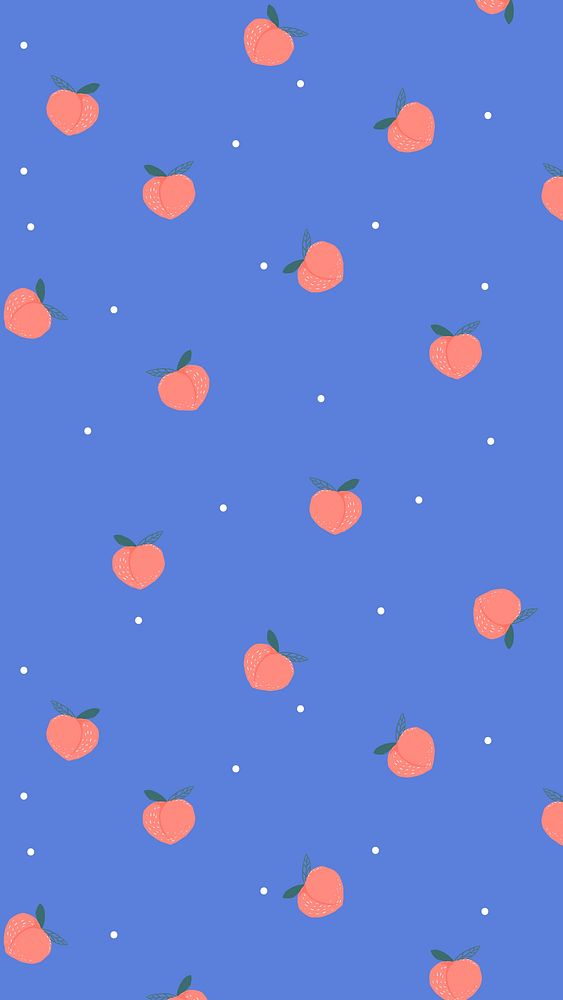 Peach mobile wallpaper, iPhone background, cute vector