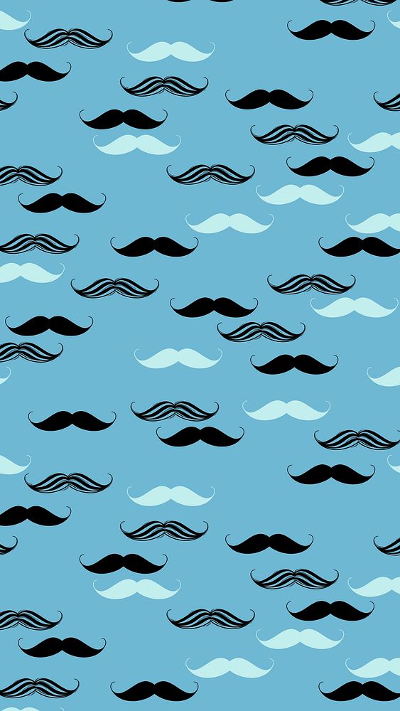 Moustache mobile wallpaper, iPhone background, gentleman vector