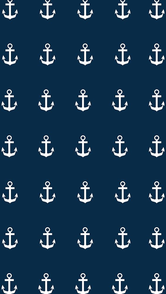 Anchor mobile wallpaper vector, iPhone background