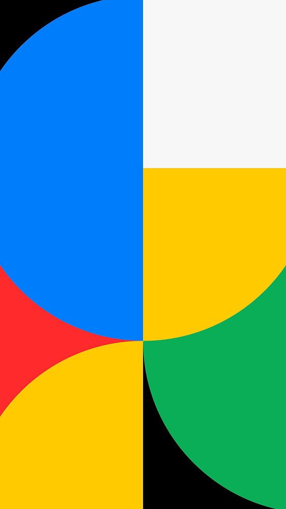Bauhaus iPhone wallpaper, colorful primary color psd background