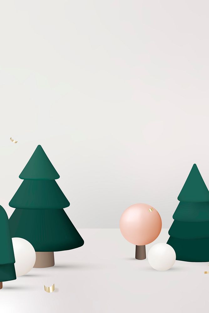 Cute 3D Christmas background, festive design