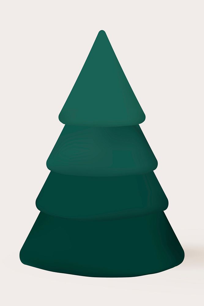 Christmas tree, cute 3D festive decoration