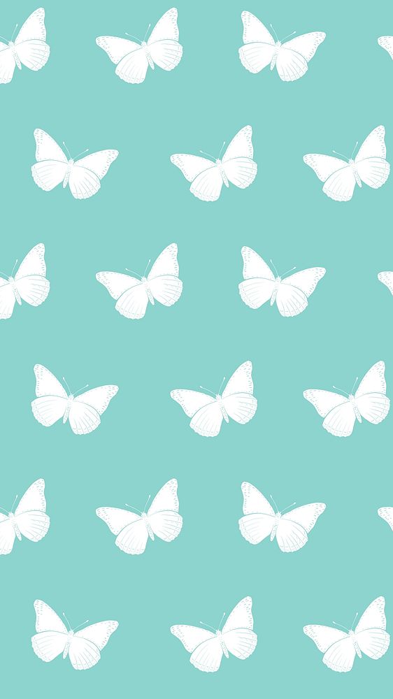Cute butterfly mobile wallpaper, pastel design 