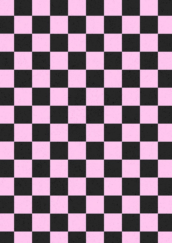 Pink & black checker background pattern vector