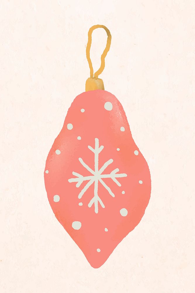 Christmas ornament doodle, cute illustration