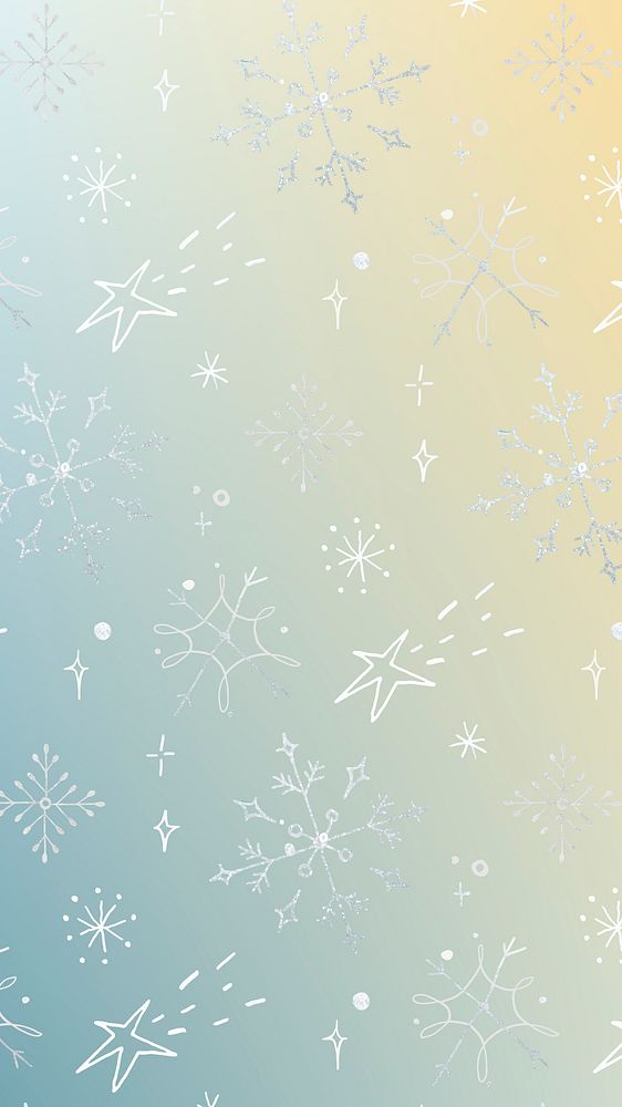 Winter holiday mobile wallpaper, Christmas seamless pattern, cute illustration vector