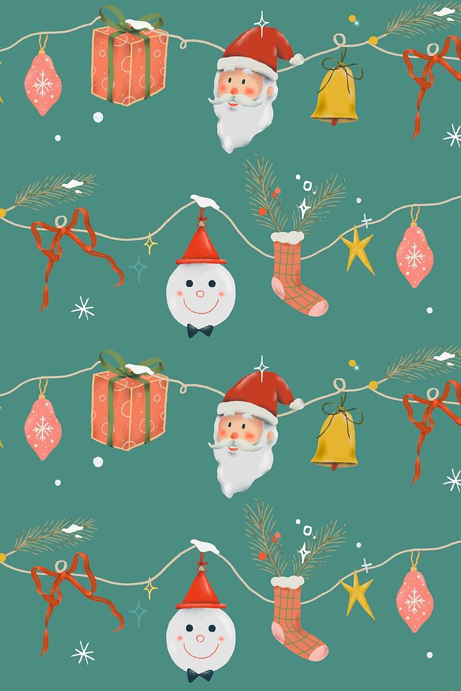 Holiday pattern, Christmas seamless background vector