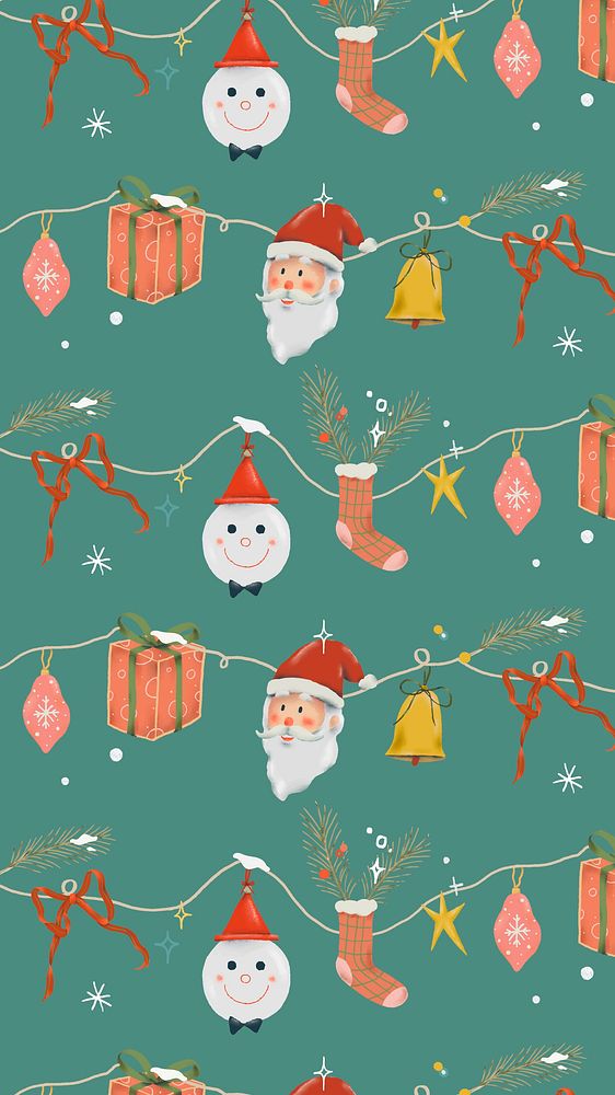 Christmas phone wallpaper, winter holidays season