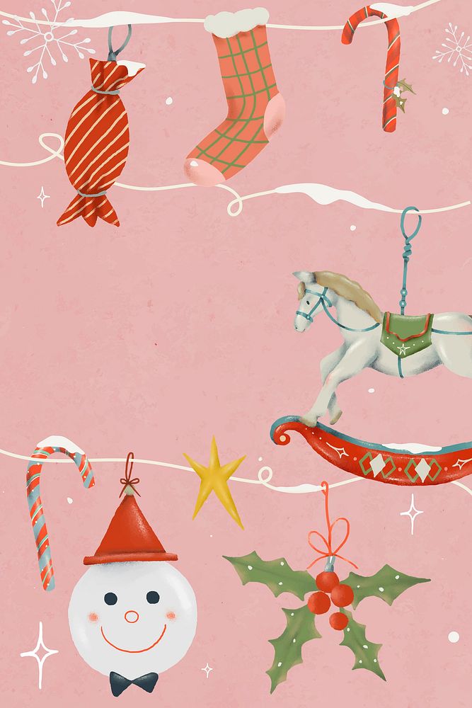 Winter holiday background, Christmas celebration illustration
