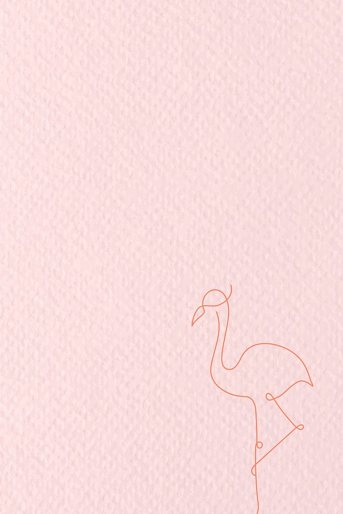 Pink flamingo textured background vector