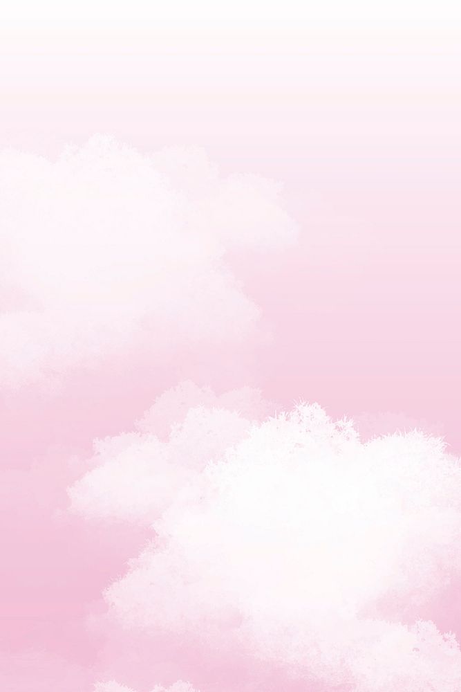 Pink cloudy sky illustration vector 