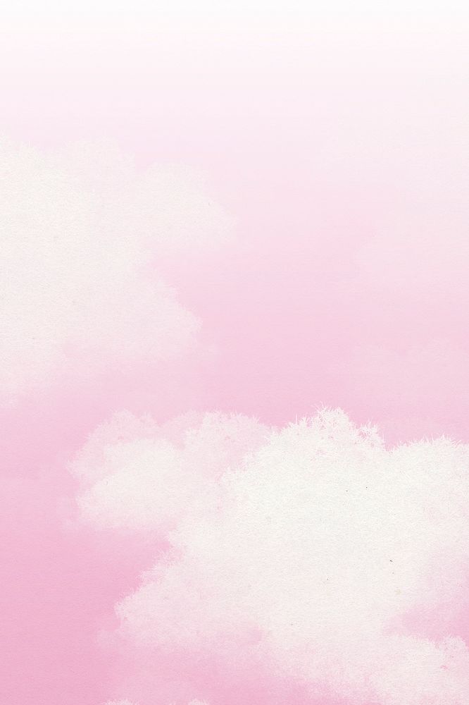 Pink cloudy sky illustration 