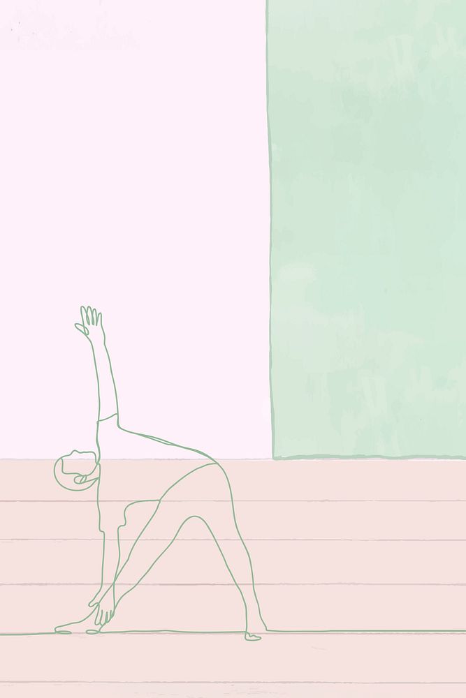 Simple lifestyle background, cute minimal pastel line art illustration