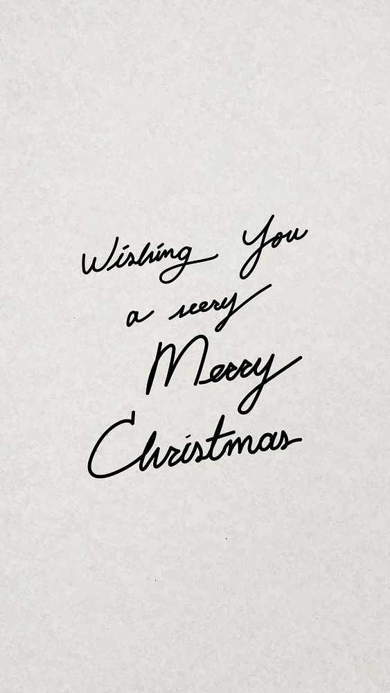 Minimal Christmas iPhone wallpaper psd, holiday greeting typography