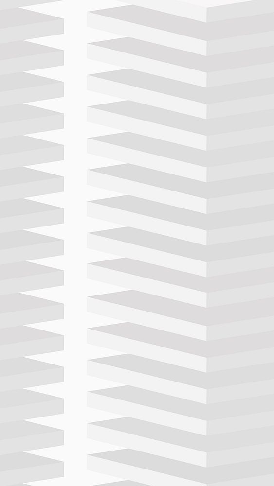 Geometric pattern iPhone wallpaper, white minimal 3D design