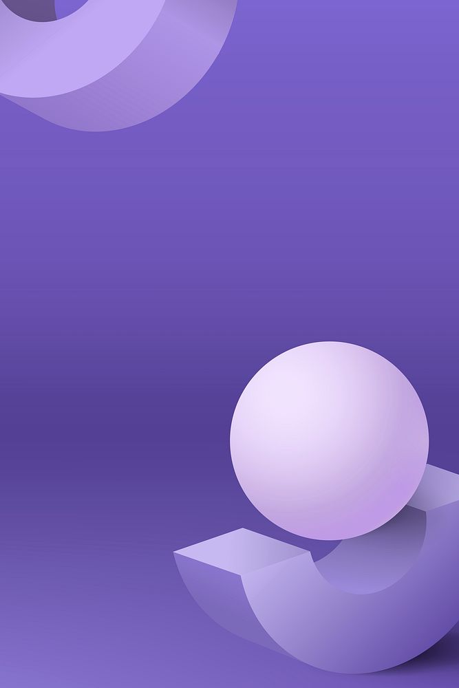 Purple abstract background, geometric shape in 3D psd