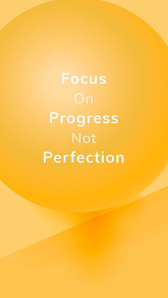 3D geometric yellow Instagram story, inspirational quote set