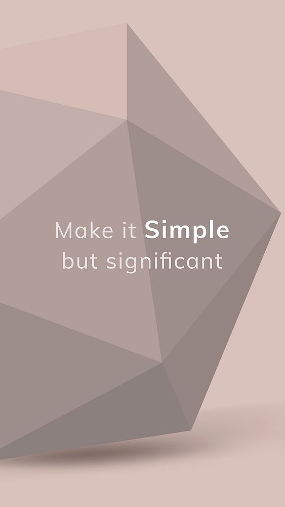 Abstract geometric Instagram story template, inspirational quote in aesthetic design vector