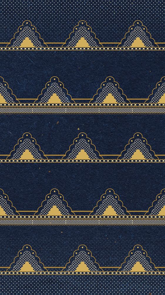Lace pattern iPhone wallpaper, classic blue in aesthetic design psd