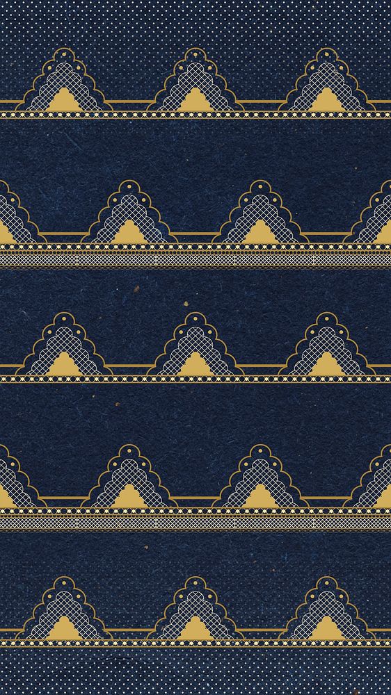 Lace pattern mobile wallpaper, classic blue in aesthetic design