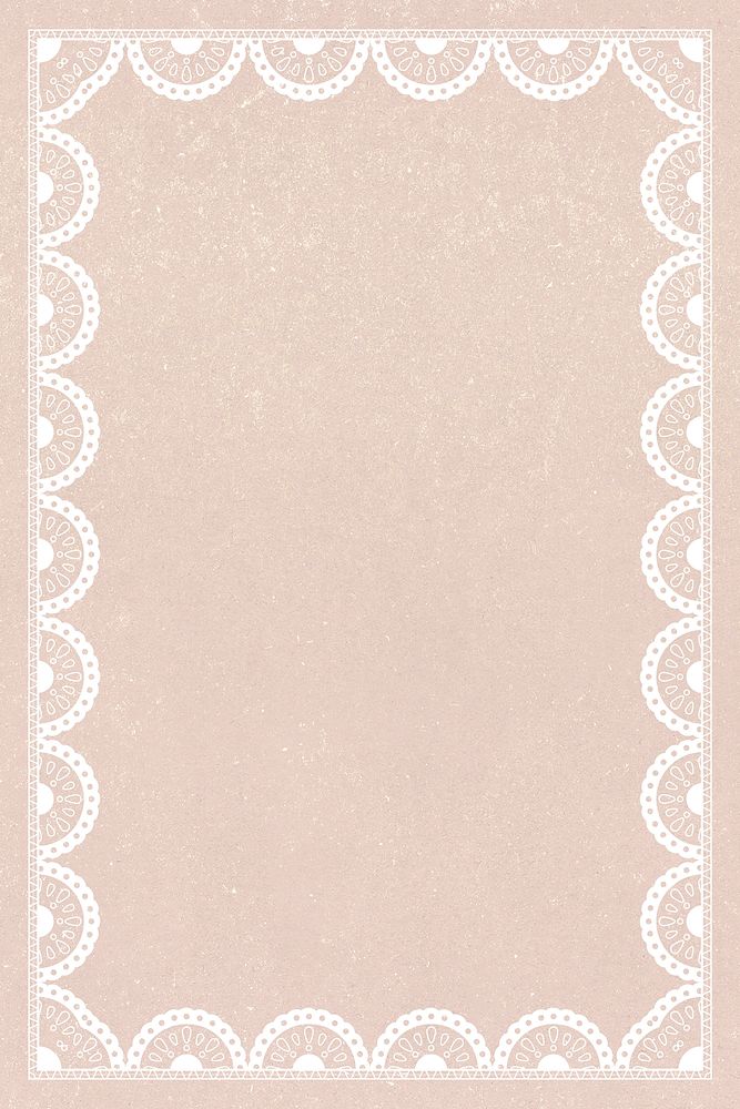 Pink frame background, classic lace pastel design