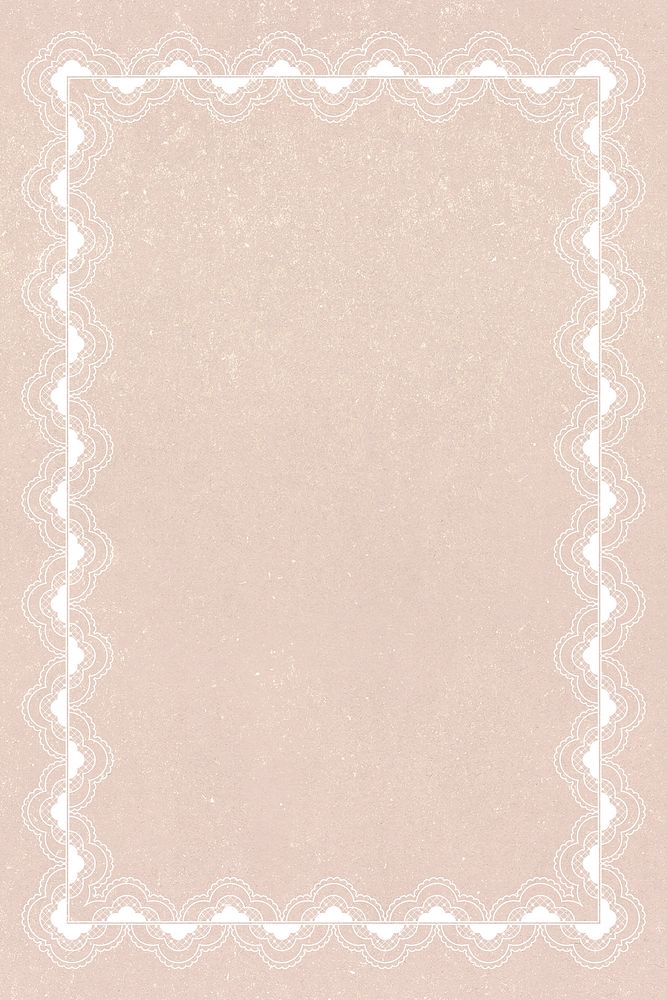 Lace frame background, cream vintage fabric design