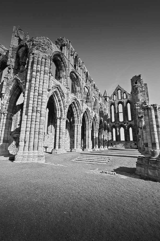 Here is an HDR photograph taken from Whitby Abbey. Located in Whitby, England, UK. Original public domain image from…