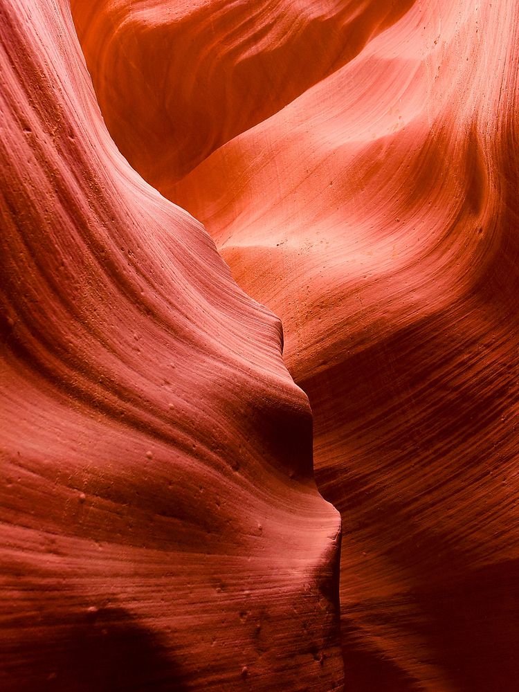 Beautiful light at the Lower Antelope Canyon. Original public domain image from Wikimedia Commons