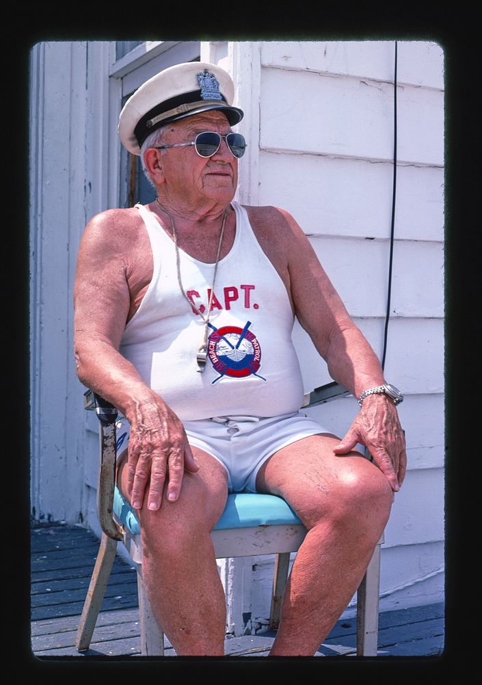 John Boyd, Beach Captain, Seaside Heights, New Jersey (1978) photography in high resolution by John Margolies. Original from…